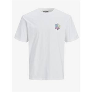 White T-shirt with print Jack & Jones Costa - Men