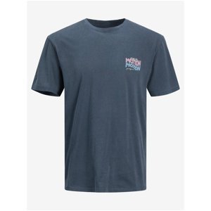 Blue T-shirt with print Jack & Jones Costa - Men
