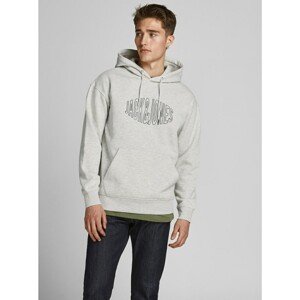 Jack & Jones World Sweat Hoodie Light Grey - Men's