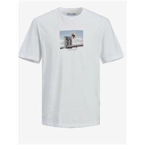 White T-shirt with print Jack & Jones Talent - Men