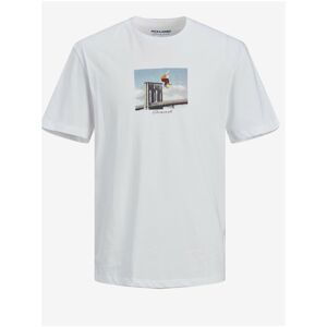 White T-shirt with print Jack & Jones Talent - Men