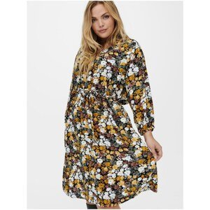 White-yellow floral dress ONLY CARMAKOMA Flowerfield - Women