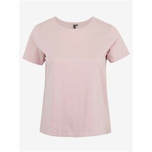 Light Pink Women's T-Shirt ONLY CARMAKOMA Carcarolin Life - Women