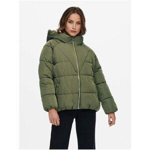 Green Women's Quilted Winter Jacket WITH Hood ONLY Alina - Women