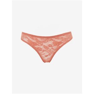 Set of two lace panties in coral and black ONLY Mynte - Women