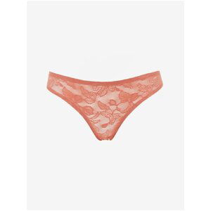 Set of two lace panties in coral and black ONLY Mynte - Women