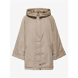 Beige Women's Parka with Bat Sleeves ONLY Lea - Women