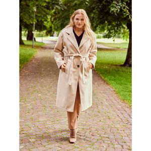 Beige Coat ONLY CARMAKOMA Emma - Women