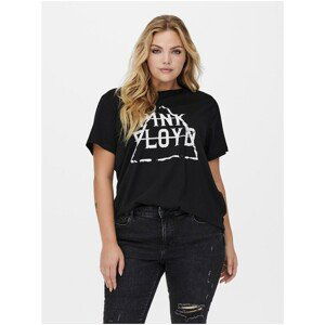 Black Loose T-Shirt ONLY CARMAKOMA Pink Floyd - Women