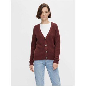 Burgundy Women's Ribbed Cardigan Pieces Karie - Women