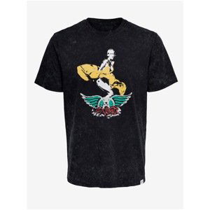 Black T-shirt ONLY & SONS Aerosmith - Men