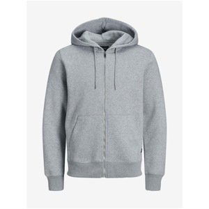 Light Grey Basic Hoodie Jack & Jones Soft - Men