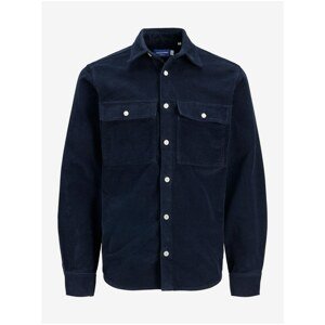 Jack & Jones Gordon Dark Blue Corduroy Shirt - Men