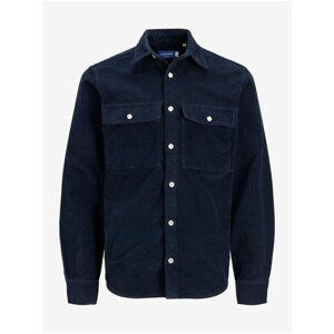 Jack & Jones Gordon Dark Blue Corduroy Shirt - Men