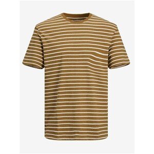 Jack & Jones Barrett Brown Striped T-Shirt - Men