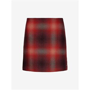 Red Women's Short Skirt with Wool Added Tommy Hilfiger Wool Shado - Women's