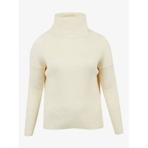 Cream Ribbed Turtleneck ONLY CARMAKOMA Karia - Women