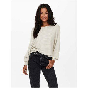 Cream Ribbed Sweater ONLY Adaline - Women