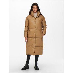 Light Brown Women's Quilted Winter Coat ONLY Lydia - Women
