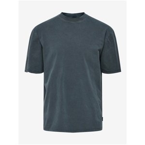 Dark blue men's basic T-shirt ONLY & SONS Ron - Men's