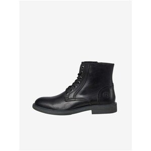 Black Leather Ankle Boots Jack & Jones Karl - Men