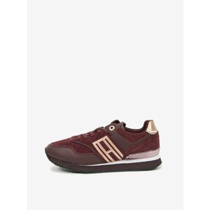 Burgundy Women's Leather Sneakers Tommy Hilfiger - Women