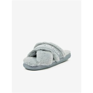 Tommy Hilfiger Light Grey Women's Home Slippers with Artificial Fur Tommy Hilfi - Women