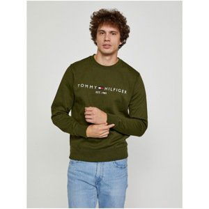 Khaki Men's Sweatshirt Tommy Hilfiger Tommy Logo Sweatshirt - Mens