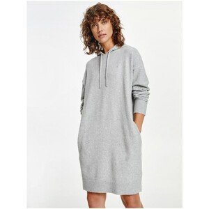 Light Grey Hooded Sweater Dress Tommy Hilfiger - Women