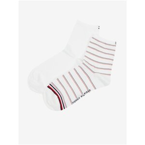 Set of women's socks in white Tommy Hilfiger Short Sock 2P Pr - Women