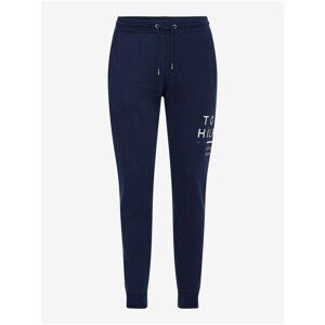 Dark Blue Men Sweatpants Tommy Hilfiger Wrap Around Graphic - Men