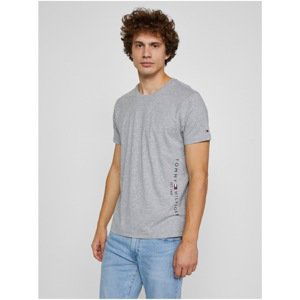 Light Grey Men's T-Shirt Tommy Hilfiger Flag Side Tee - Men's