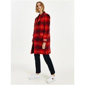 Red Women's Coat with Wool Tommy Hilfiger - Women