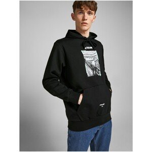 Jack & Jones Scream Black Hoodie - Men's