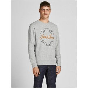 Light Grey Jack & Jones Jerry Sweatshirt - Mens