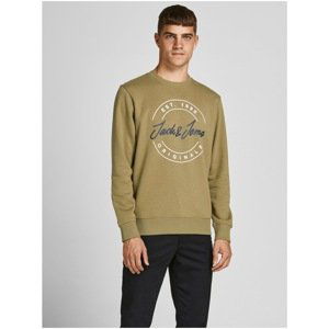 Khaki Sweatshirt Jack & Jones Jerry - Mens