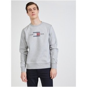 Light Grey Men's Sweatshirt Tommy Hilfiger Lines - Men