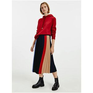 Dark Blue Pleated Midi Skirt Tommy Hilfiger - Women