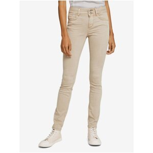 Beige Women's Skinny Fit Jeans Tom Tailor Alexa Skinny - Women