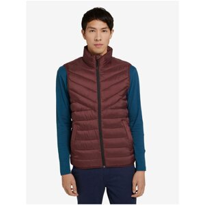 Burgundy Men's Quilted Vest Tom Tailor Denim - Men's