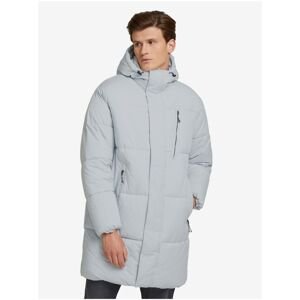 Light Grey Men's Quilted Winter Coat with Hood Tom Tailor Den - Men