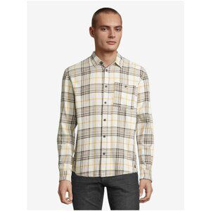 Cream Men's Plaid Shirt Tom Tailor Denim Organic Check Shirt - Men's