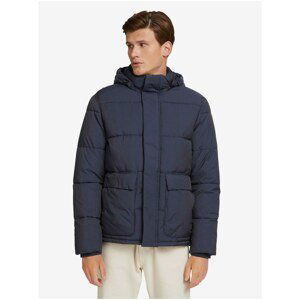 Dark Blue Men's Quilted Jacket Tom Tailor Denim Clean Puffer - Men