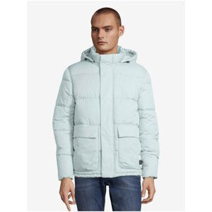 Light blue men's quilted jacket Tom Tailor Denim Clean Puffer - Men