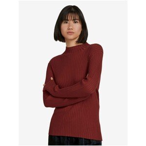 Burgundy Women's Ribbed Sweater Tom Tailor Turtleneck - Women