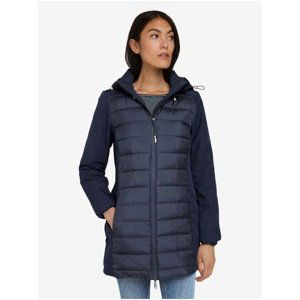 Dark Blue Women's Quilted Coat Tom Tailor Hybrid - Women