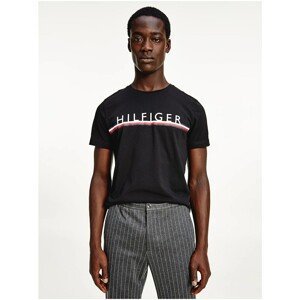 Black Men's T-Shirt Tommy Hilfiger Corp Stripe - Men's