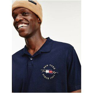 Dark blue mens polo shirt Tommy Hilfiger Icon Logo Interlock - Men