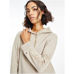 Beige Women's Hoodie Tommy Hilfiger Regular Script - Women