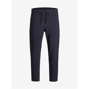 Jack & Jones Frankie Dark Blue Plaid Trousers - Men